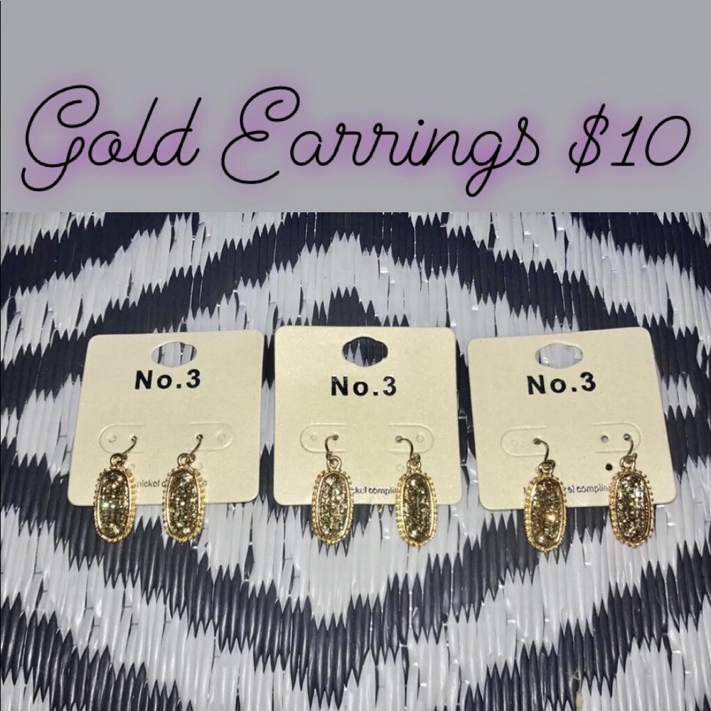 Gold earrings